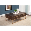 Pemberly Row Coffee Table in Reclaimed Pine Wood Smokey Taupe Finish