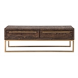 Pemberly Row Coffee Table in Reclaimed Pine Wood Smokey Taupe Finish