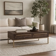 Pemberly Row Coffee Table in Reclaimed Pine Wood Smokey Taupe Finish