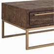 Pemberly Row Coffee Table in Reclaimed Pine Wood Smokey Taupe Finish