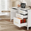 Pemberly Row 53.5 in Executive Desk with 4 Drawers and File Storage