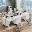 Pemberly Row 53.5 in Executive Desk with 4 Drawers and File Storage