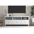 Pemberly Row Stapleton TV Console in Mahogany Wood White Finish