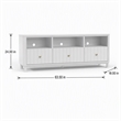 Pemberly Row Stapleton TV Console in Mahogany Wood White Finish