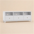 Pemberly Row Stapleton TV Console in Mahogany Wood White Finish