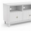 Pemberly Row Stapleton TV Console in Mahogany Wood White Finish