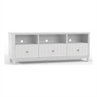 Pemberly Row Stapleton TV Console in Mahogany Wood White Finish