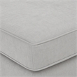 Pemberly Row Padded Ottoman in Soft Gray Microfiber Upholstery