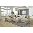 Pemberly Row Cocktail Ottoman in Beige Textured Upholstery