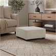 Pemberly Row Cocktail Ottoman in Beige Textured Upholstery