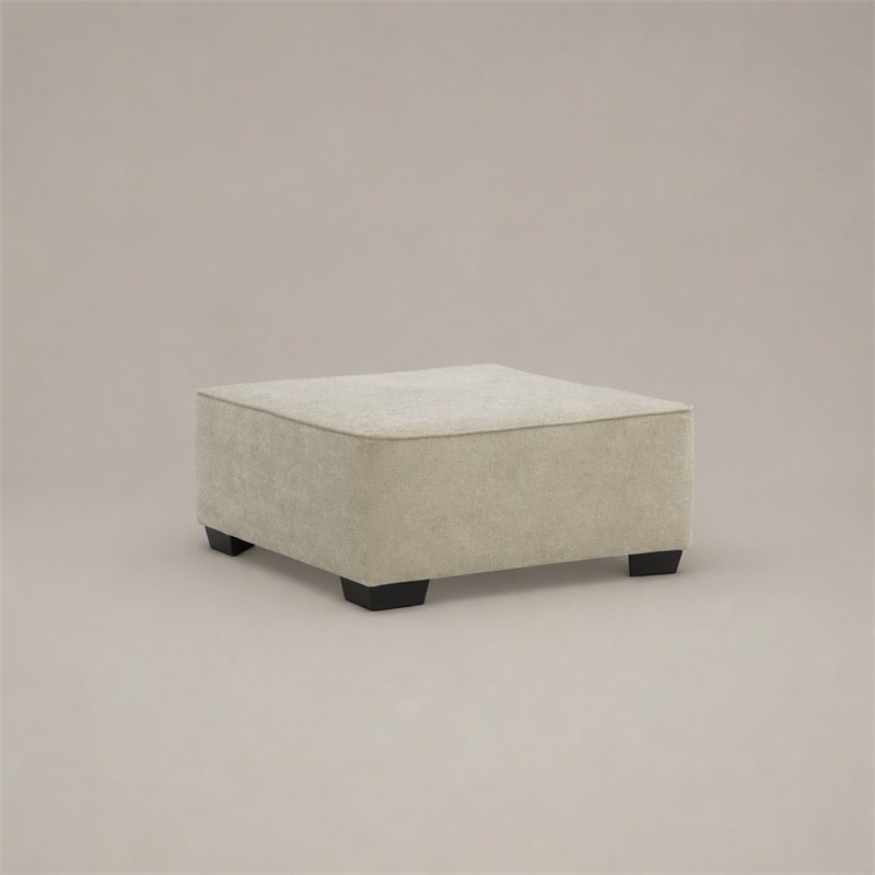 Pemberly Row Cocktail Ottoman in Beige Textured Upholstery