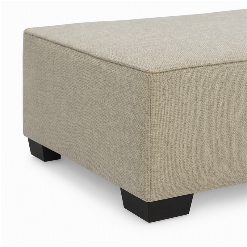 Pemberly Row Cocktail Ottoman in Beige Textured Upholstery