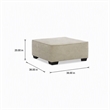 Pemberly Row Cocktail Ottoman in Beige Textured Upholstery