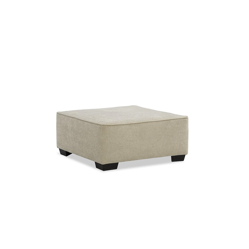 Pemberly Row Cocktail Ottoman in Beige Textured Upholstery