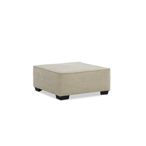 Pemberly Row Cocktail Ottoman in Beige Textured Upholstery