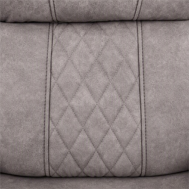 Pemberly Row Manual Recliner in Neutral Pewter Gray