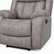 Pemberly Row Manual Recliner in Neutral Pewter Gray