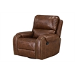 Pemberly Row Manual Winslow Recliner in Faux Brown Leather