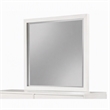 Pemberly Row Mahogany Wood Dresser Mirror in White with Beveled Glass