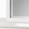Pemberly Row Mahogany Wood Dresser Mirror in White with Beveled Glass