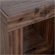 Pemberly Row Sequoia Walnut Veneer Square End Table with Lower Shelf