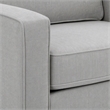 Pemberly Row Chair with Sturdy Frame and Neutral Fabric in Gray