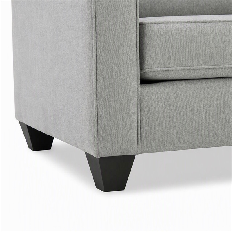 Pemberly Row Chair with Sturdy Frame and Neutral Fabric in Gray