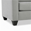 Pemberly Row Chair with Sturdy Frame and Neutral Fabric in Gray