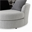 Pemberly Row Swivel Accent Chair in Shay Artic Gray with Neutral Fabric