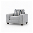 Pemberly Row Upholstered Chair with Neutral Fabric in Indigo Blue