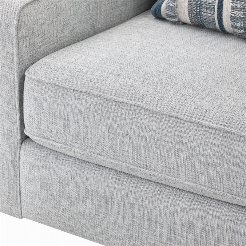 Pemberly Row Upholstered Chair with Neutral Fabric in Indigo Blue