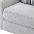 Pemberly Row Upholstered Chair with Neutral Fabric in Indigo Blue