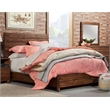 Pemberly Row Full Wood Bed in Chestnut Brown