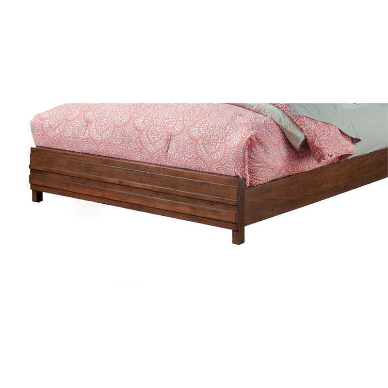 Pemberly Row Full Wood Bed in Chestnut Brown