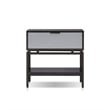 Pemberly Row Espresso Wood Single-Drawer Nightstand with Shelf
