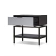 Pemberly Row Espresso Wood Single-Drawer Nightstand with Shelf