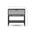 Pemberly Row Espresso Wood Single-Drawer Nightstand with Shelf
