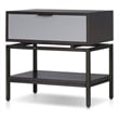 Pemberly Row Espresso Wood Single-Drawer Nightstand with Shelf