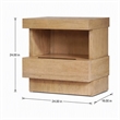 Pemberly Row Nightstand with Fixed Shelf in Oak Finish