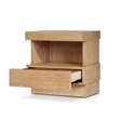 Pemberly Row Nightstand with Fixed Shelf in Oak Finish
