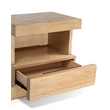 Pemberly Row Nightstand with Fixed Shelf in Oak Finish