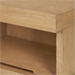 Pemberly Row Nightstand with Fixed Shelf in Oak Finish