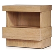 Pemberly Row Nightstand with Fixed Shelf in Oak Finish