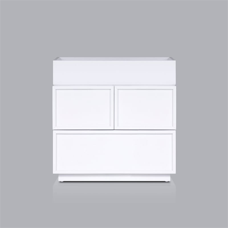 Pemberly Row Nightstand in Wood with 2 Drawers in White Finish