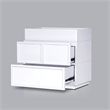 Pemberly Row Nightstand in Wood with 2 Drawers in White Finish