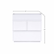 Pemberly Row Nightstand in Wood with 2 Drawers in White Finish