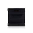 Pemberly Row Nightstand with Fixed Shelf in Black Finish