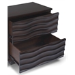 Pemberly Row Nightstand with 2 Drawers in Antique Brown Wood Finish