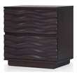 Pemberly Row Nightstand with 2 Drawers in Antique Brown Wood Finish