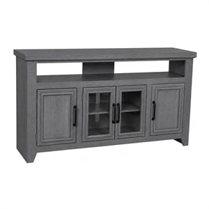 Pemberly Row 60&quotW Wood TV Console in Gray Fir Glaze